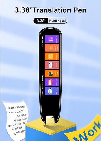 Digital Translation Pen, 3.38in Touchscreen Text to Speech Languages Translator Pen Scanner, Real Time 134 Languages Portable Dictionary Pen for Travel Reading Learning Meeting in Saudi Arabia
