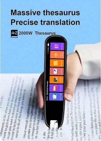 Digital Translation Pen, 3.38in Touchscreen Text to Speech Languages Translator Pen Scanner, Real Time 134 Languages Portable Dictionary Pen for Travel Reading Learning Meeting in Saudi Arabia
