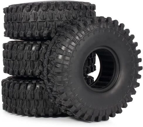 4Pcs Rubber 110x40mm 1/10 RC Crawler 1.9 Tires with Foam Inserts for Gen7 Gen8 SCX10 TRX4 Upgrades (D-110x40mm) in Saudi Arabia