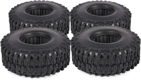 4Pcs Rubber 110x40mm 1/10 RC Crawler 1.9 Tires with Foam Inserts for Gen7 Gen8 SCX10 TRX4 Upgrades (D-110x40mm) in Saudi Arabia