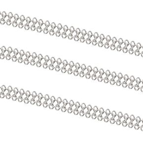 KYUNHOO 32.8FT/10M Thin Jewelry Chains for Making Jewelry Small Paperclip Chain Spool on Roll KC Gold Filled Iron Chains for Craft Making with Lobster Clasps and Jump Rings