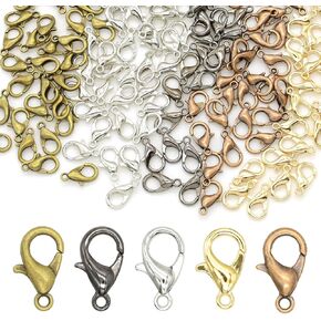 500 Pcs Mini Lobster Clasps, 5 Colors Lobster Claw Clips Fastener Hooks for Making Findings DIY Keychain