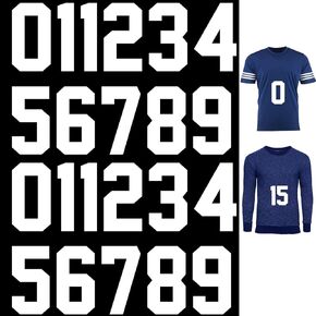Zonon 22 Pieces Iron on Numbers T Shirt Heat Transfer Numbers 0 to 9 Jersey Numbers Soft Iron on Numbers for Team Uniform Sports T Shirt Football Basketball Baseball, White (8 Inch)