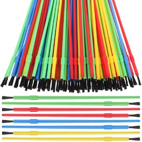 100 Pieces Paint Brushes Bulk Plastic Paint Brushes Set Colorful Detail Painting Kit Oil Watercolor Brushes Classroom Supplies for Party Art Crafts Learning Activity