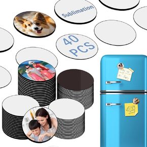 80PCS Sublimation Magnet Blanks 3x3 Bulk Square Produnts 40 Pcs Sublimation Blanks and 40Pcs Soft Magnetic for Kitchen Personalized Sublimation Refrigerator Fridge Magnets Blank Set for DIY Craft