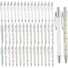 24 Pcs Sublimation Pens Blank Sublimation Coated Pen With Shrink Wrap Heat Transfer Pen Sublimation Ballpoint Pen,Aluminum Customized Clip Pen Personalized Pen For DIY Office School Stationery Supplie