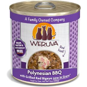 Weruva Classic Cat Food, Polynesian BBQ with Grilled Red Bigeye in Gravy, 10oz Can (Pack of 12)