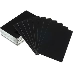 PATIKIL 120 Pack Metal Business Cards Blank, 0.21mm Thick 3.4x2.1 Inch Aluminum Laser Engrave Printable Name Card for Custom DIY, Black