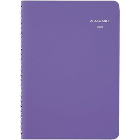 AT-A-GLANCE 2025 Appointment Book Planner, Weekly & Monthly, 5-1/2" x 8-1/2", Small, Beautiful Day, Lavender (938P-200-25)