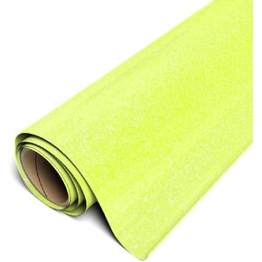 Siser Glitter HTV 12"x3ft Roll (Neon Yellow) Iron on Heat Transfer Vinyl