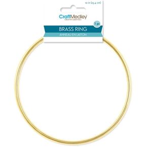 Craft Medley Brass Rings, 10in, Round, 1-Piece, 10"