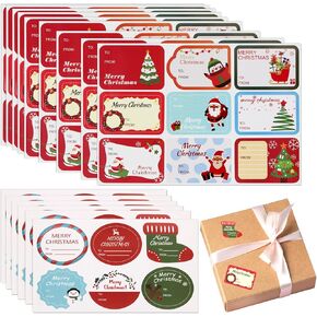 150 PCS Christmas Wrap Tags,Self Adhesive Christmas Name Tag Labels,to from Christmas Labels Stickers,15 Designs