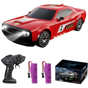 Remote Control Car for Boys Girls Kids, 1:20 4WD RC Drift Car with LED Lights, 20KPH Hight Speed Proportional Throttle Racing Cars for Drift and Race, Children's Gifts and Toys