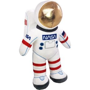 12" Plush Toy Astronaut Figurine, Realistic Astronaut Plush Toy with NASA & USA Flag Arm Patches, Super-Soft Stuffed, Space Decor Astronaut Toys for Kids 3-5, NASA Toys, Toddler Birthday Gift