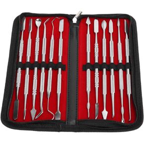 Carving Tool, Wax Carvers Set Double Ended Stainless Steel Polymer Pottery Clay Carving Tool