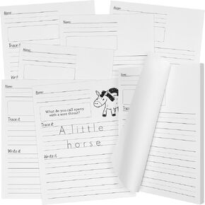 100 ورقة ممارسة الكتابة اليدوية المضحكة للأطفال مع النكات ورقة صورة قصة 8.5 "× 11" كتب الكتابة اليدوية ورقة كتابة القصص للأطفال مصنف مرحلة ما قبل المدرسة الابتدائية رياض الأطفال الفصول الدراسية in Kuwait