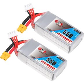 GAONENG 2pcs GNB 3S 550mAh 11.1V 80C with XT30 Plug LiPo Battery for 2.5 inch Toothpick Drone Cine Whoop Drone FPV