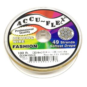 Beading Wire Gold .014 Inch 49 Strand 100 Feet