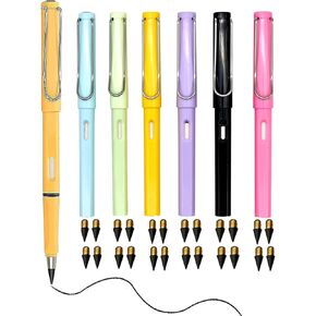 24pcs Everlasting Eternal Pencils Infinity Inkless Pencil Forever Pencils With 48PCS Replaceable Nibs Magic Technology Non-sharpening Pencils For School Office Professional Use