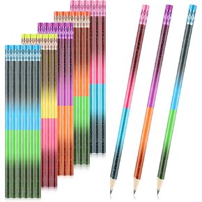 Sabary Color Changing Mood Pencil with Eraser Wooden Fun Pencils Assorted Color Thermochromic Cool Heat Activated Metallic Glitter Pencils for Kids Students Gifts (30 Pieces)