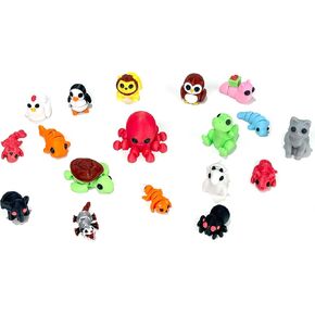 18 Pcs Cute Mini Animal Set,3D Printed Critter Fidget Toys,Mini Animal Movable Statue Toys.