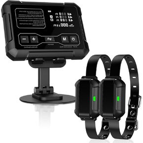 Wireless Dog Fence System, Indoor & Outdoor Use, 1 Acre High-Precision Radar Wireless Dog Fence, Real-time Monitoring, 9-26in Medium & Large Breeds, Not Limited by GPS Signal (for one Dog)