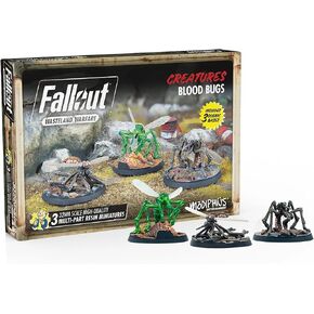 Fallout Wasteland Warfare: Creatures - Blood Bugs - 3 Unpainted Resin Miniatures, RPG, Includes Scenic Bases, 32MM Scale Figures, Tabletop Roleplaying Game Minifigures,Grey in Kuwait