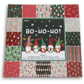 Christmas Gnomes ''Bo-Ho-Ho'' Paper Stack Pack - 6 x 6 Inches