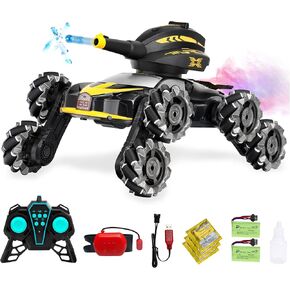 Rc Tank That Shoots, 8wd Rc Car Tank Fight,Mad Max Car,Remote Control Climbing,Remote Control Stunt Truck,360°Rotating Battle Tanks with Water Bomb,8-13 Age Toys