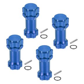 MECCANIXITY Wheel Hex Hub Adapter with Mount Cap Plug 17mm to 30mm Thicken Extension Conversion Wheel Hex Nut for 1/8 Remote Control Car Truck Tires (Red)