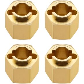 SING F LTD 4PCS 6mm Brass Wheel Hex Hub Extender Adapter Compatible with 1/18 TRX4M RC Crawler Car Upgrades Parts Replacement Accessories