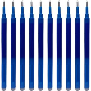 Volcanics Gel Ink Refills for Erasable Gel Ink Pen, Fine Point, Blue Ink, 10 Packs