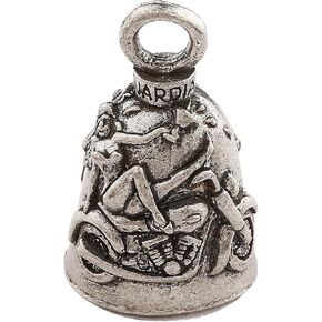 Guardian Bell Never Ride Bell Good Luck Bell w/Keyring & Black Velvet Gift Bag | Motorcycle Bell | Lead-Free Pewter | Good Luck Gift to Friends & Family | Bike Bell | Made in USA