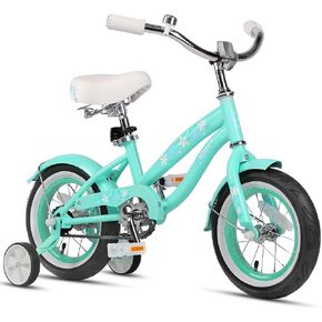 Daisy 12 14 16 Inch Girl Princess Style Bike for 2-7 Years Old with Training Wheels & Basket & Streamers, Multiple Colors