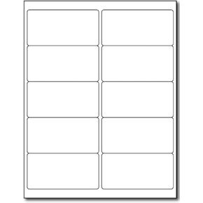 Printable Waterproof Labels - 4" x 2" Labels - 10 per Sheet - 10 Sheets / 100 Labels - Blank Weatherproof Shipping/Bottle Labels - Water Proof Polyester Laser Label for Laser Printers