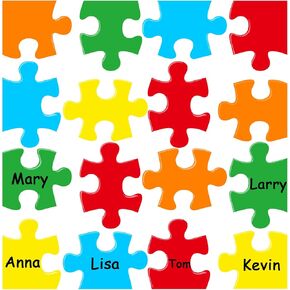 chiazllta 80Pcs Puzzle Pieces Cutouts Bulletin Board Accents Paper Colorful School Classroom Decor Baby Nursery Kids Bedroom Studio Wall Decor