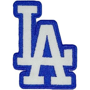 NH LA Los Angeles Iron On Patches - Embroidery Applique Patches for Decoration, 2x2.6 inches, Blue
