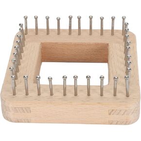 HEEPDD Weaving, Wooden Knitting Crafted Board Professional DIY Hand Crafted Knitting Board for Weaving Hat Scarf Shawl Handkerchief (20 * 20cm)
