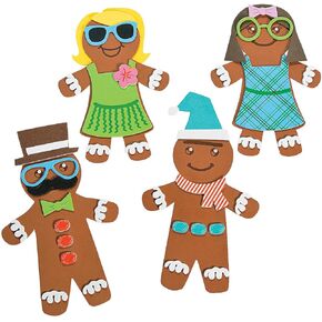 Silly Gingerbread Foam Magnet Craft Kit - Crafts for Kids and Fun Home Activities