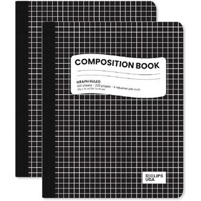 Composition Notebooks, Quad Ruled, Graph Paper Composition Notebook, Graph Composition Notebook, 100 sheets, 9.75″ x 7.50″ (12 Pack)