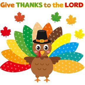 Turkey Bulletin Board Decorations Religious Thanksgiving Turkey Cutouts Set Fall Autumn Christian Faith Classroom Decor Sunday School Activity Supplies