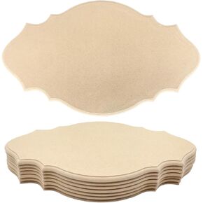 8 Pack Unfinished Wooden Plaques 8"x13.5"-0.25 Inch Thick Beveled MDF Wood Sign for Burning DIY Crafts