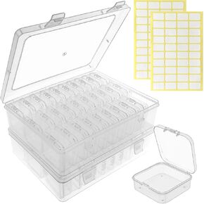 Guyuyii 30 PCS Clear Bead Organizer Box, Small Storage Containers with Lids in Kuwait