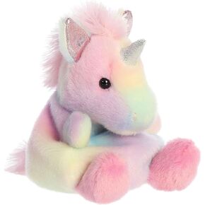 Aurora® Adorable Palm Pals™ Sorbet Unicorn™ Stuffed Animal - Pocket-Sized Play - Collectable Fun - Rainbow 5 Inches