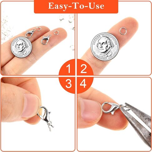 800PCS Necklace Clasp 12mm Bracelet Clasps and Closures & Open Jump Rings Set, Silver Lobster Claw Clasps Bracelet Clasps and Closures Necklace Clasp Extender for Jewelry Making Keychains and Bracelet in Saudi Arabia