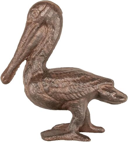 Cast Iron Pelican Decorative Door Stopper and Paperweight - Heavy Duty Door Bumper for Bottom of Door Weighing 2 lbs 3 oz Measuring 6.5'' by 6.5'' - Cute and Functional Door Stopper in Saudi Arabia