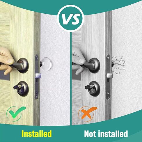 2" Door Stopper Wall Protector 8 Pack, Self-Adhesive Handle Stopper, Wall Shield Bumper Stop Wall Damage & Noise from Doors, Shock Absorbent Gel for Home Office, Clear in Saudi Arabia