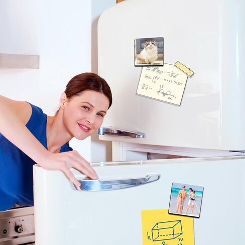 80PCS Sublimation Magnet Blanks 3x3 Bulk Square Produnts 40 Pcs Sublimation Blanks and 40Pcs Soft Magnetic for Kitchen Personalized Sublimation Refrigerator Fridge Magnets Blank Set for DIY Craft in Saudi Arabia