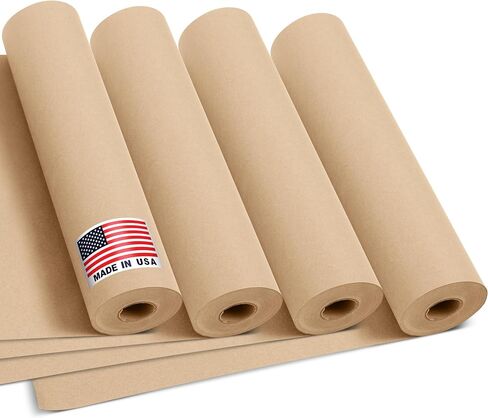12" x 1200" (100 ft) Natural Kraft Paper Roll – Non-Toxic, Odorless, 100% Recyclable Packing Paper, Brown Wrapping Paper for Shipping, Packaging, Crafting & Gift Wrapping in Saudi Arabia