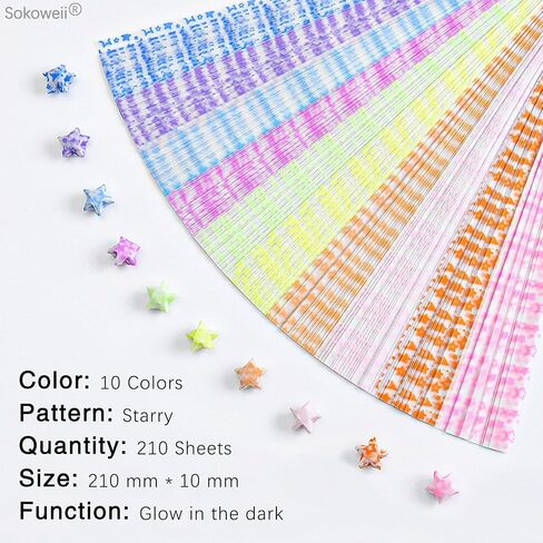 Origami Star Paper Strips, Handmade DIY Lucky Star Origami, Star Pattern in Kuwait